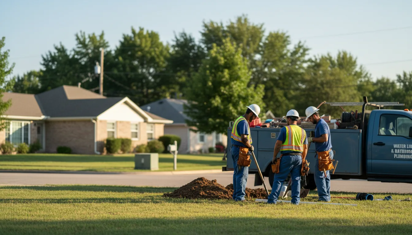 Residential water line and bathroom plumbing service in Wheatcroft, KY